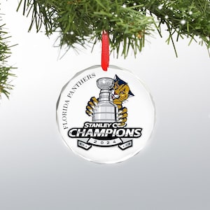 Florida Panthers Stanley Cup Champions  Ornament, Florida Panthers Christmas Ornament, Stanley Cup Winner 2024
