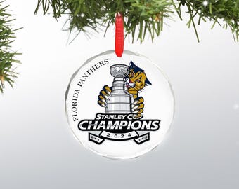 Florida Panthers Stanley Cup Champions  Ornament, Florida Panthers Christmas Ornament, Stanley Cup Winner