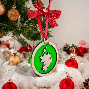 Personalized Ireland Ornament, Ireland Christmas Ornament, Ireland Travel Souvenir, Vacation ornament, Ireland Souvenir, Study Abroad