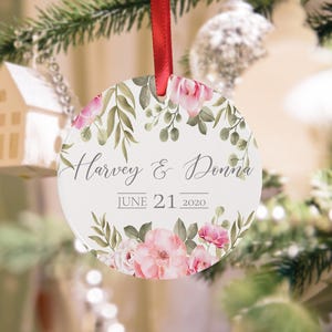 Personalized Our First Christmas Married Ornament Wedding Christmas Ornament Keepsake, Christmas Ornament, Custom Ornament.