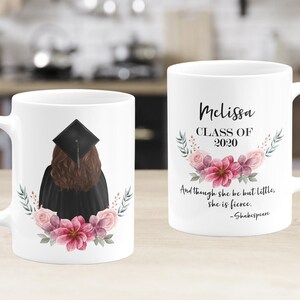 Taza de café de graduación personalizada, regalo de graduación 2020, taza de graduación personalizada, regalo de graduación de último año, graduado de la escuela secundaria, diploma, clase de 2020