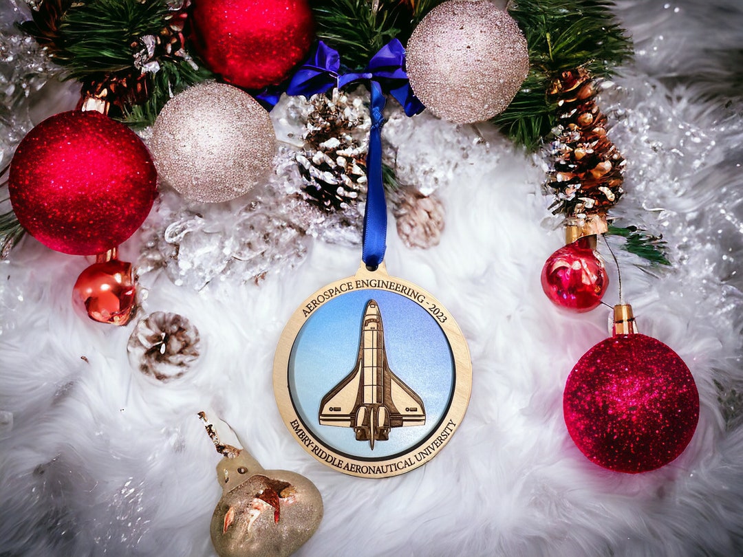 Personalized Rocket Ornament, Space Shuttle Christmas Ornament