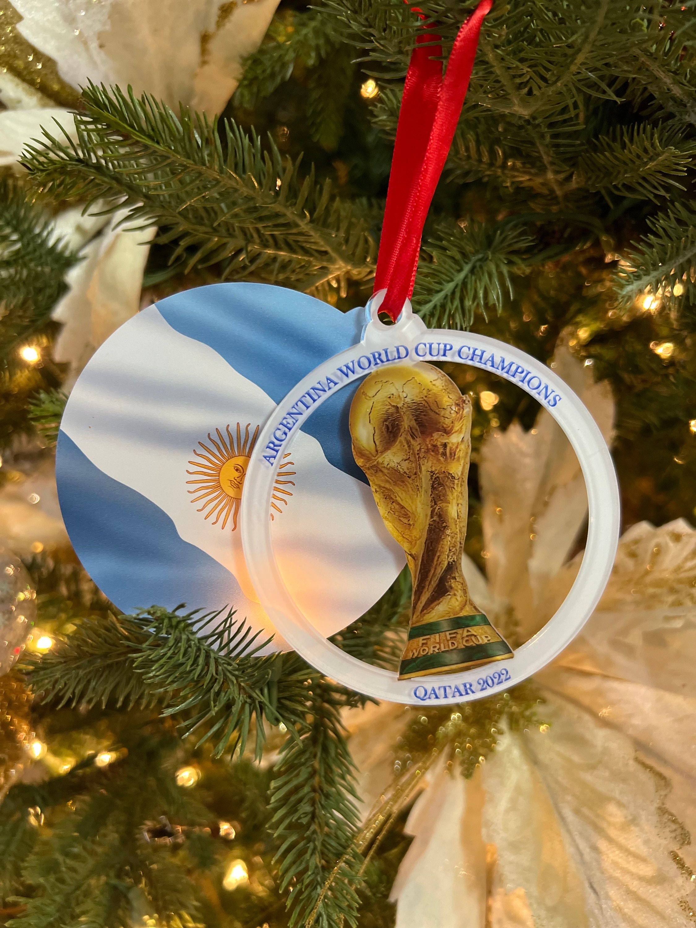 Argentina World Cup Champions Ornament Argentina Christmas Etsy