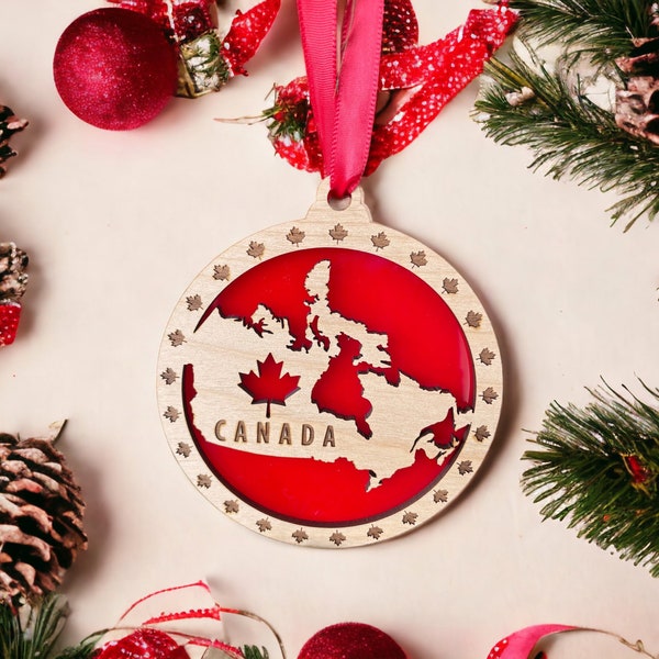 Gepersonaliseerd Canada ornament, Canada kerstornament, Canada ornament, reissouvenir, vakantieornament, Canada souvenir.