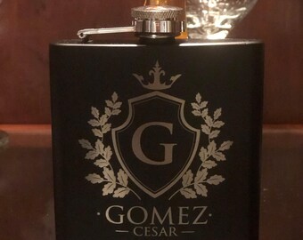 Flachmann mit Gravur, Flachmann mit Trichter, Groomsman Geschenk, Junggesellenabschied Geschenkideen, Trauzeuge personalisiertes Geschenk, Flachmann mit Trichter