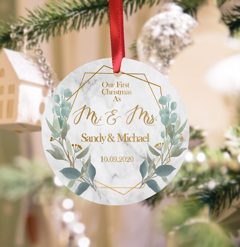 Personalized Our First Christmas as Mr and Mrs Ornament - Etsy