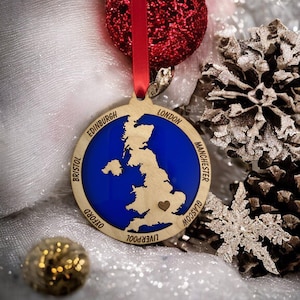 Personalized  United Kingdom Ornament, England Christmas Ornament, London Ornament, Travel Souvenir, Vacation ornament, , trip Great Britain