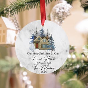 Personalized Our First Christmas in our New Home Ornament Wedding Christmas Ornament Keepsake, Christmas Ornament, Custom Ornament.