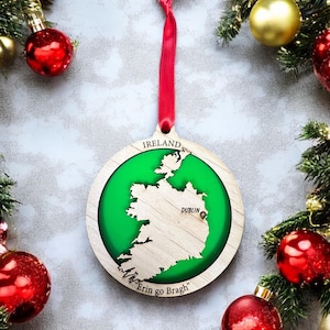 Ireland Ornament, Ireland Christmas Ornament, Ireland Travel Souvenir, Vacation ornament, Ireland Souvenir, Study Abroad