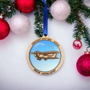 Enfeite personalizado para primeiro voo solo, Cessna, presentes de aviação, presente para piloto, enfeite para piloto, enfeite para avião.