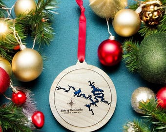 Personalized Lake of Ozarks, Lake of Ozarks Ornament, Travel Souvenir, Vacation ornament, Lake of Ozarks Souvenir.