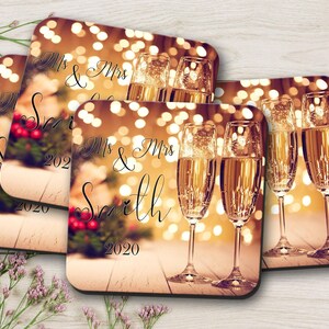 SET of 4 Personalized Wedding  Coasters, Wedding Favors, Keepsake Coasters,  Custom Coasters, Wedding Reception, Wedding Coasters Favors,
