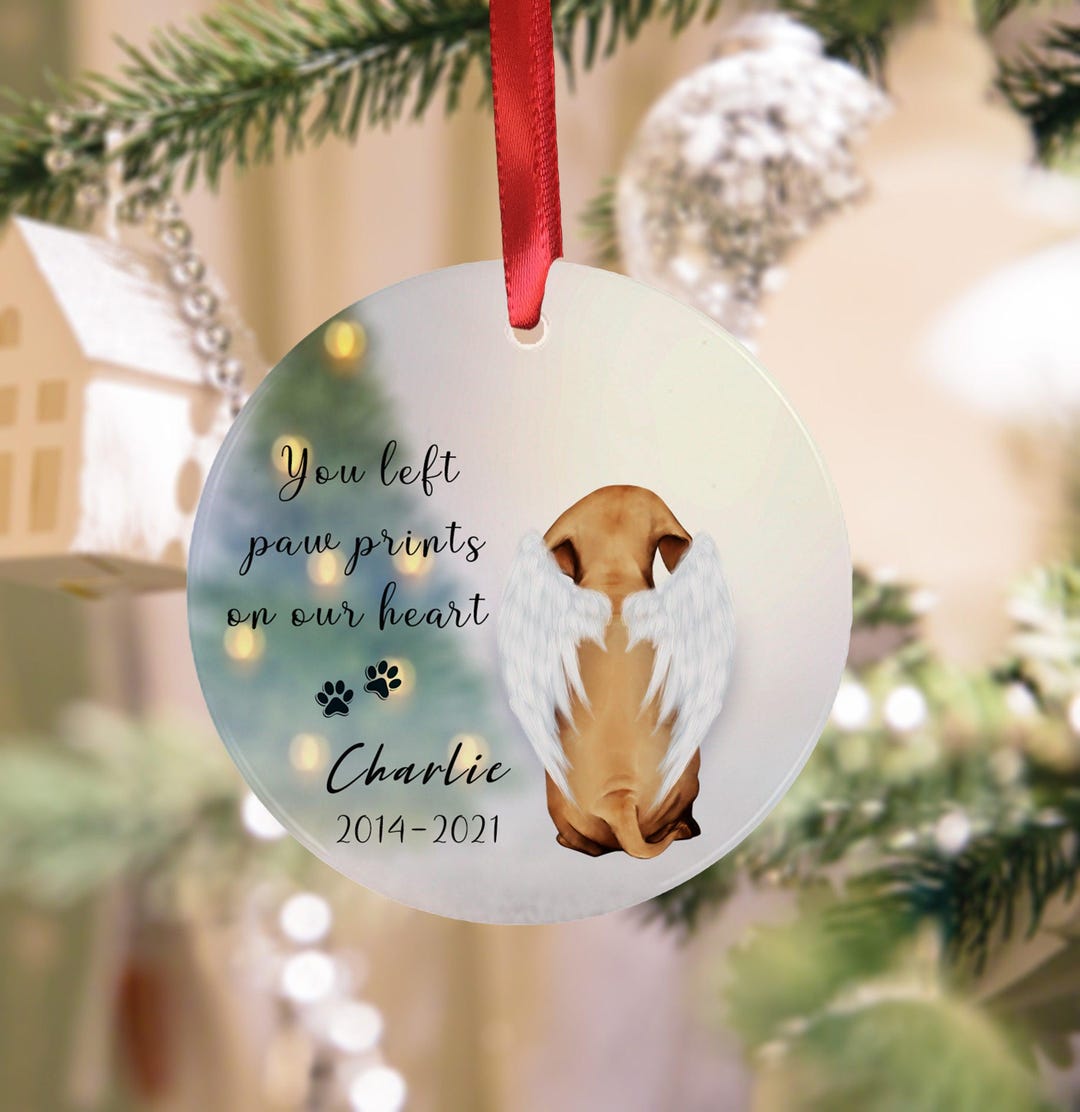 Personalized Pet Memorial Ornament, Memorial Dog Keepsake Ornament ...