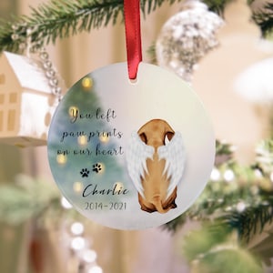 Personalized Pet Memorial Ornament, Memorial Dog Keepsake Ornament, Memorial Ornament for a Lost dog, Pet Sympathy Gift.