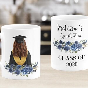 Taza de café de graduación personalizada, regalo de graduación 2020, taza de graduación personalizada, regalo de graduación de último año, graduado de la escuela secundaria, diploma, clase de 2020