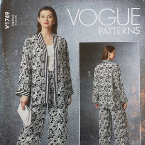 Misses&#39; Vogue V1749 Pattern, Very Easy/Tres Facile, Misses&#39; Vest,Jacket and Pants, Size Y (XS, S, M), Uncut