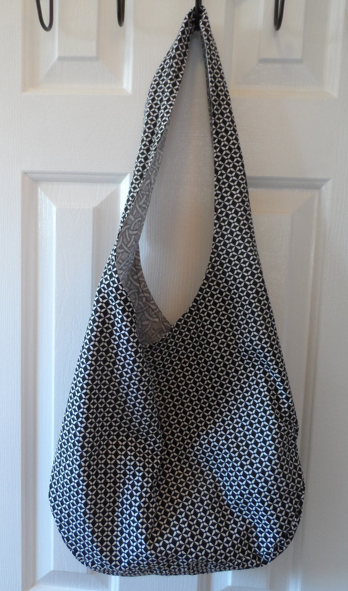 Reversible Fabric Bag/hobo Style Shoulder Bag/women's Tote Etsy