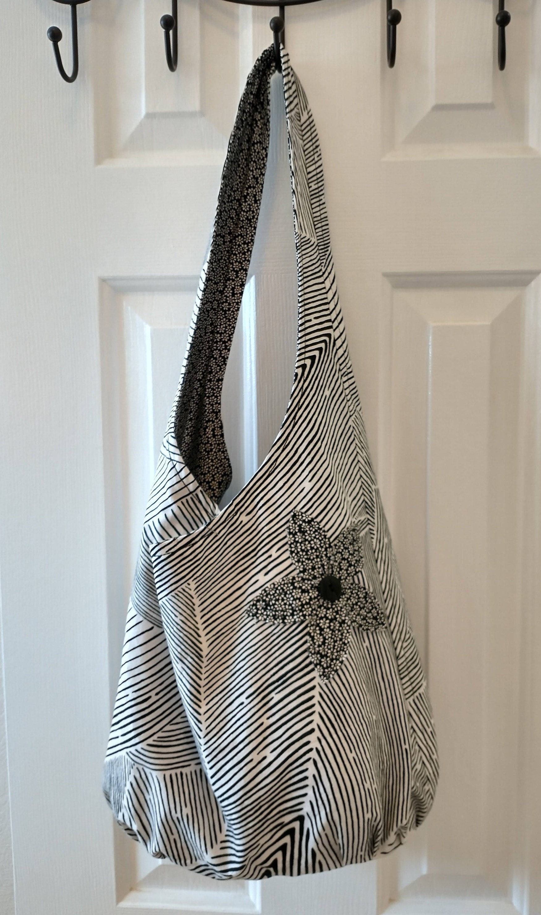 Reversible Fabric Bag/hobo Style Shoulder Bag/women's Tote - Etsy