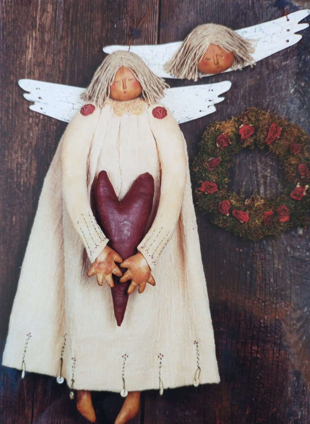 Angel Cloth Design Rare Vintage Christmas Angel Cloth Art Doll Pattern From Reets' Rags to ...