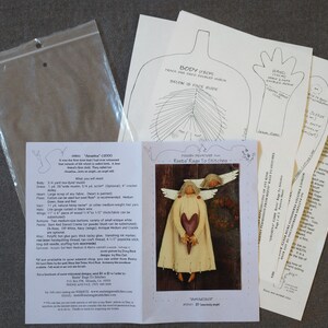 Rare Vintage Christmas Angel Cloth Art Doll Pattern From Reets' Rags to ...