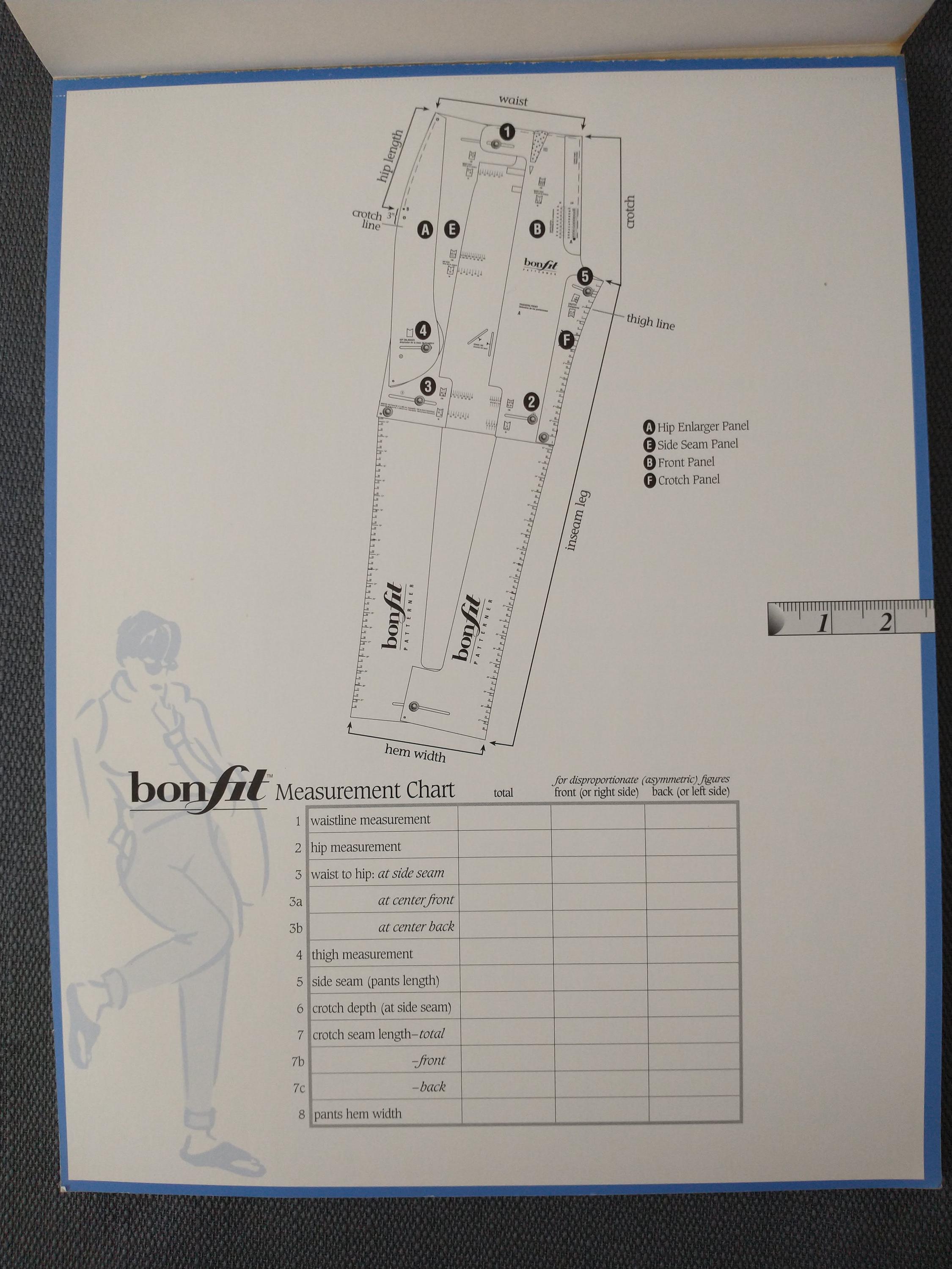 Bonfit America, Inc. Pants/trousers Patterner Instruction Book, by ...