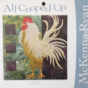 Vintage All Cooped Up Quilt Block Pattern, Struttin&#39;, Pine Needles Designs, designed by McKenna Ryan