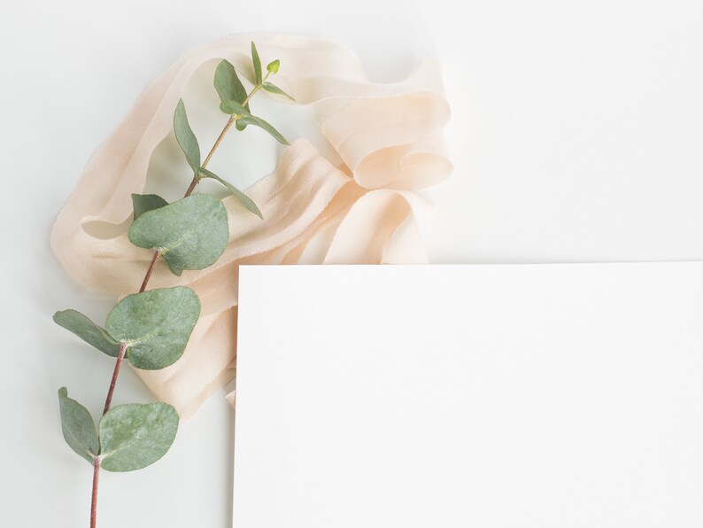 Download 5x7 Wedding Invitation Mockup Horizontal Card Eucalyptus ...