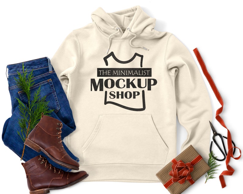 Download Natural Raw Cruiser Mockup Christmas Hooded sweatshirt | Etsy