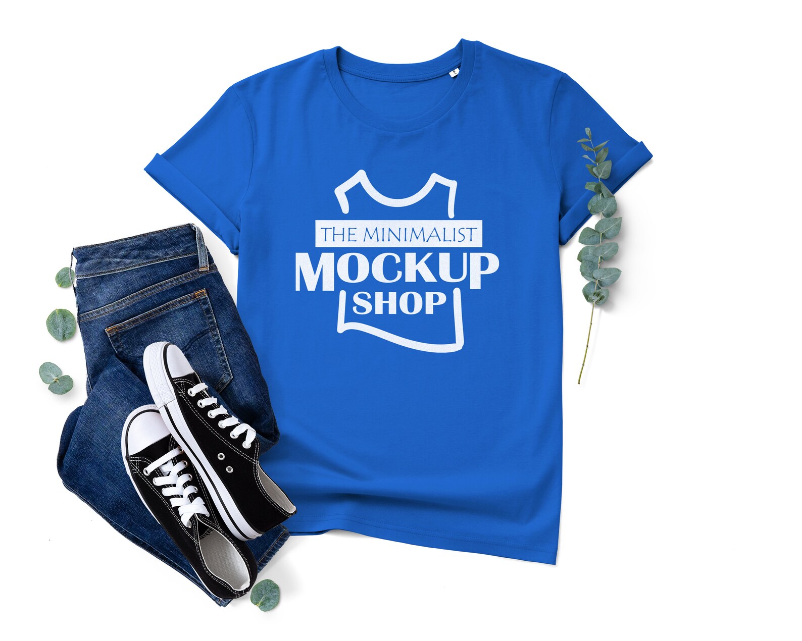 Download Royal Blue Creator Mockup Shirt Mockup Stanley Stella | Etsy