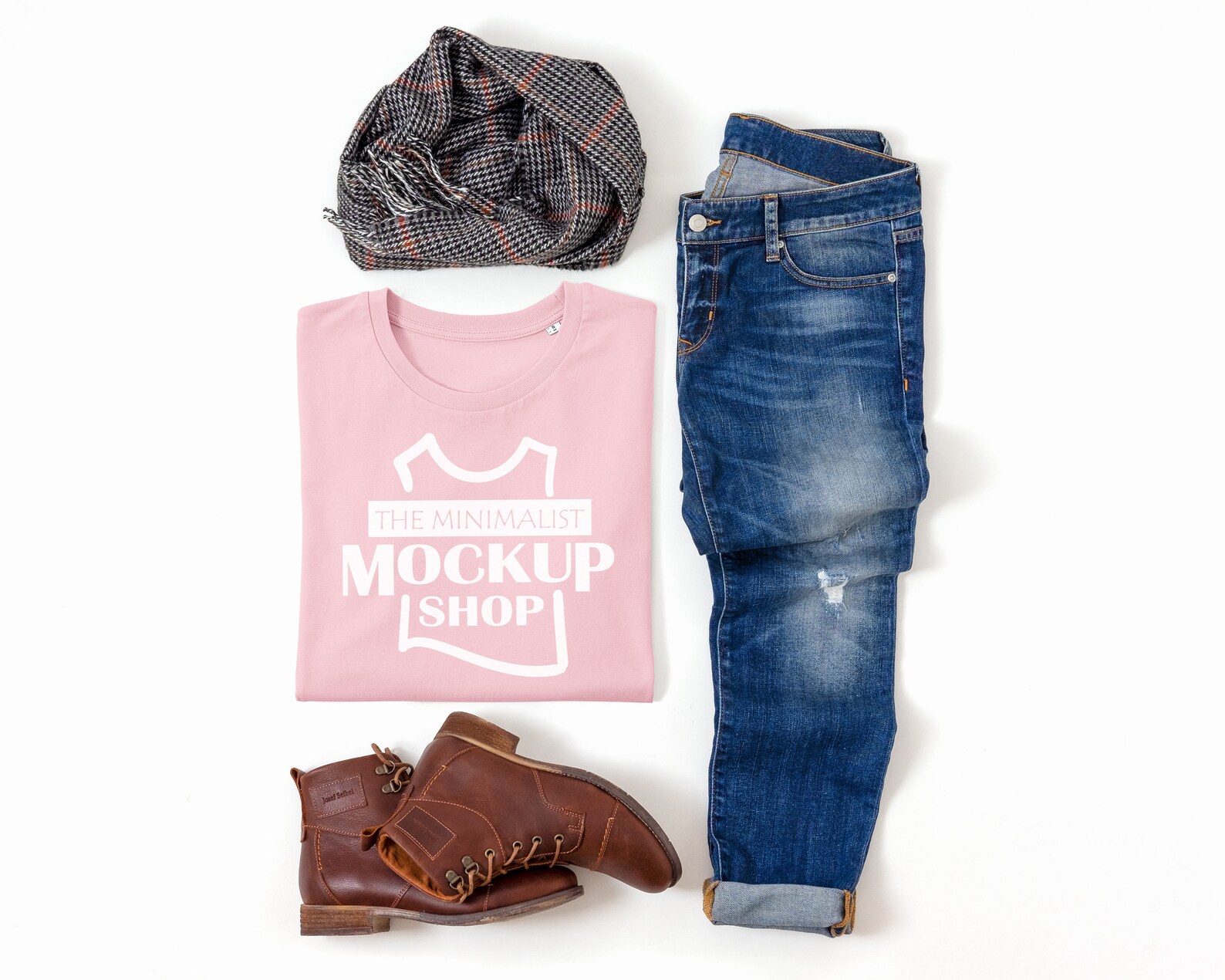 Download Cotton Pink Creator Mockup camiseta doblada Mockup maqueta | Etsy