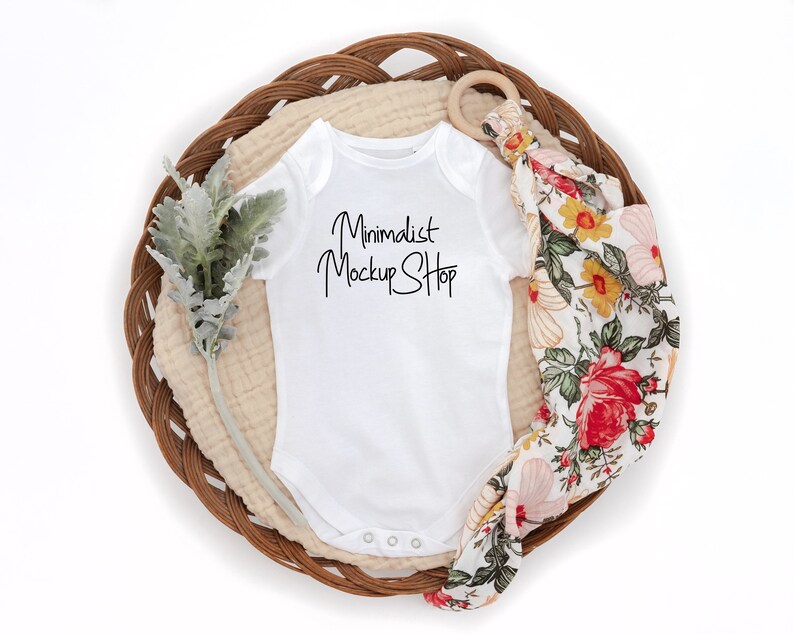 Download Baby onesie mockup White onesie mockup baby bodysuit Mockup | Etsy