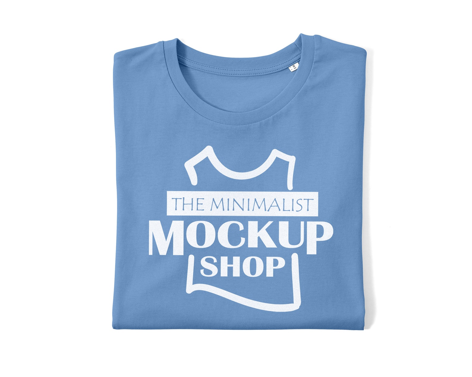 Download Bright Blue Creator Mockup folded tshirt Mockup blue tshirt | Etsy