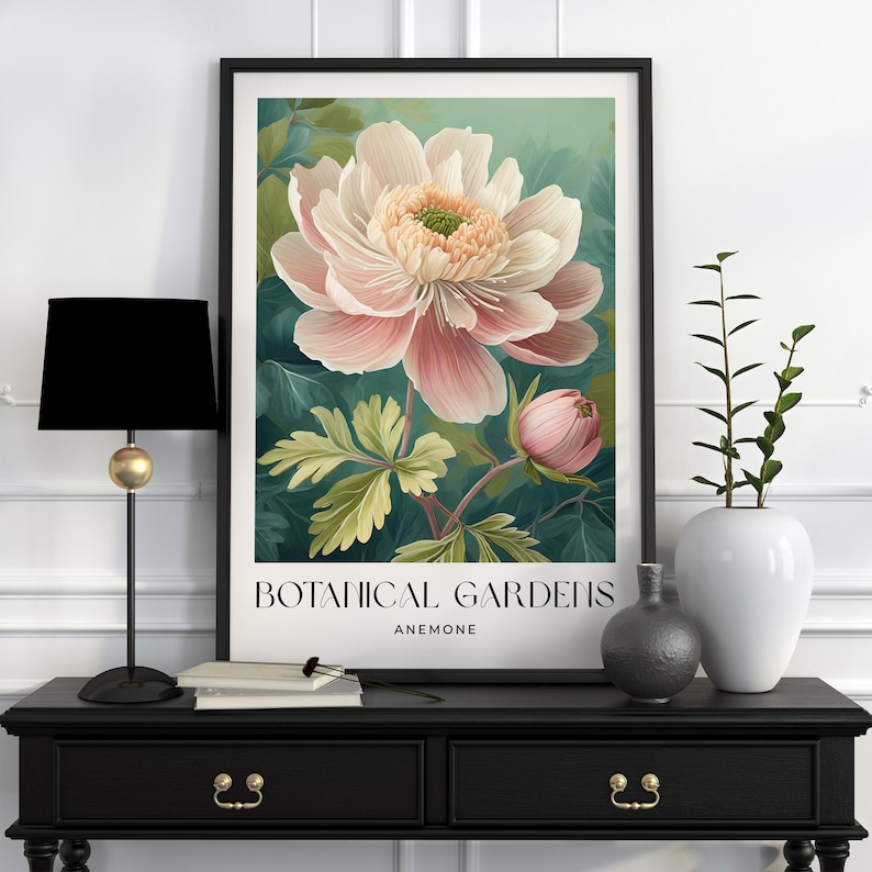 William Morris Style Flower Print, Vintage Botanical Floral Wall Art ...