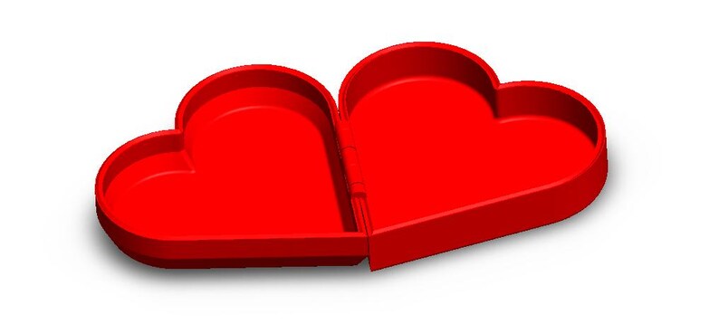 3D Printing Heart Box Model, Stl File Romance Gift Instant Download - Etsy
