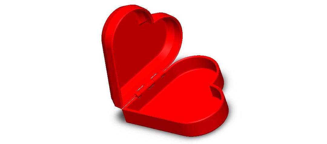 3D Printing Heart Box Model, Stl File Romance Gift Instant Download - Etsy