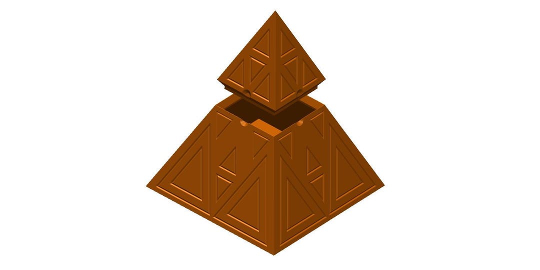 STL File Pyramid Box Model, 3D Prints Storage Box Office Decor Digital ...
