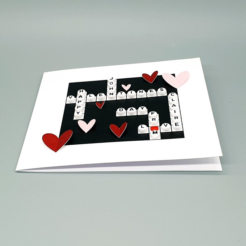 Handmade Personalised Crossword 6 Valentine #39 s Card Etsy UK Handmade Personalised Crossword 6 Valentine #39 s Card Etsy UK