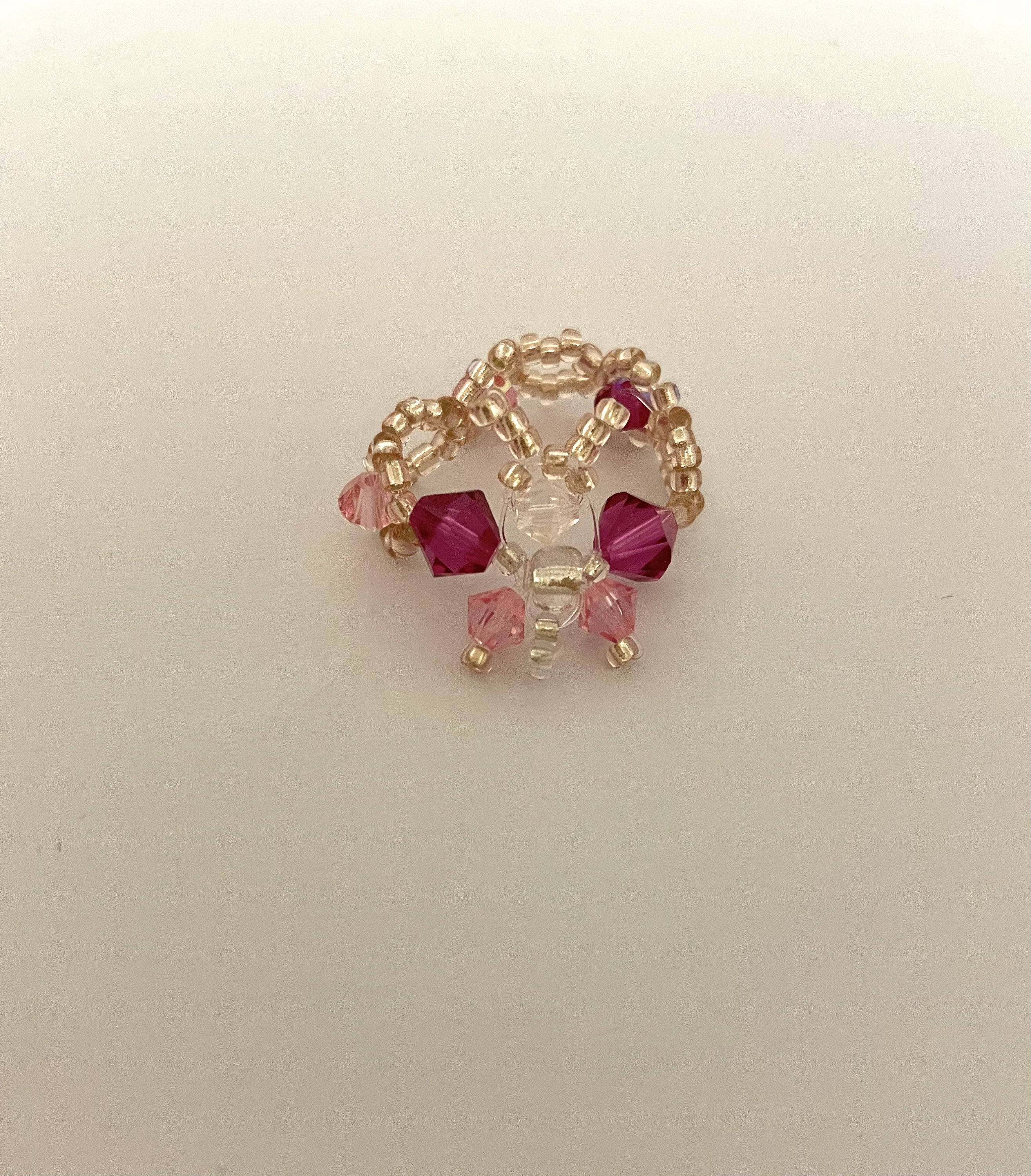 swarovski crystal butterfly ring