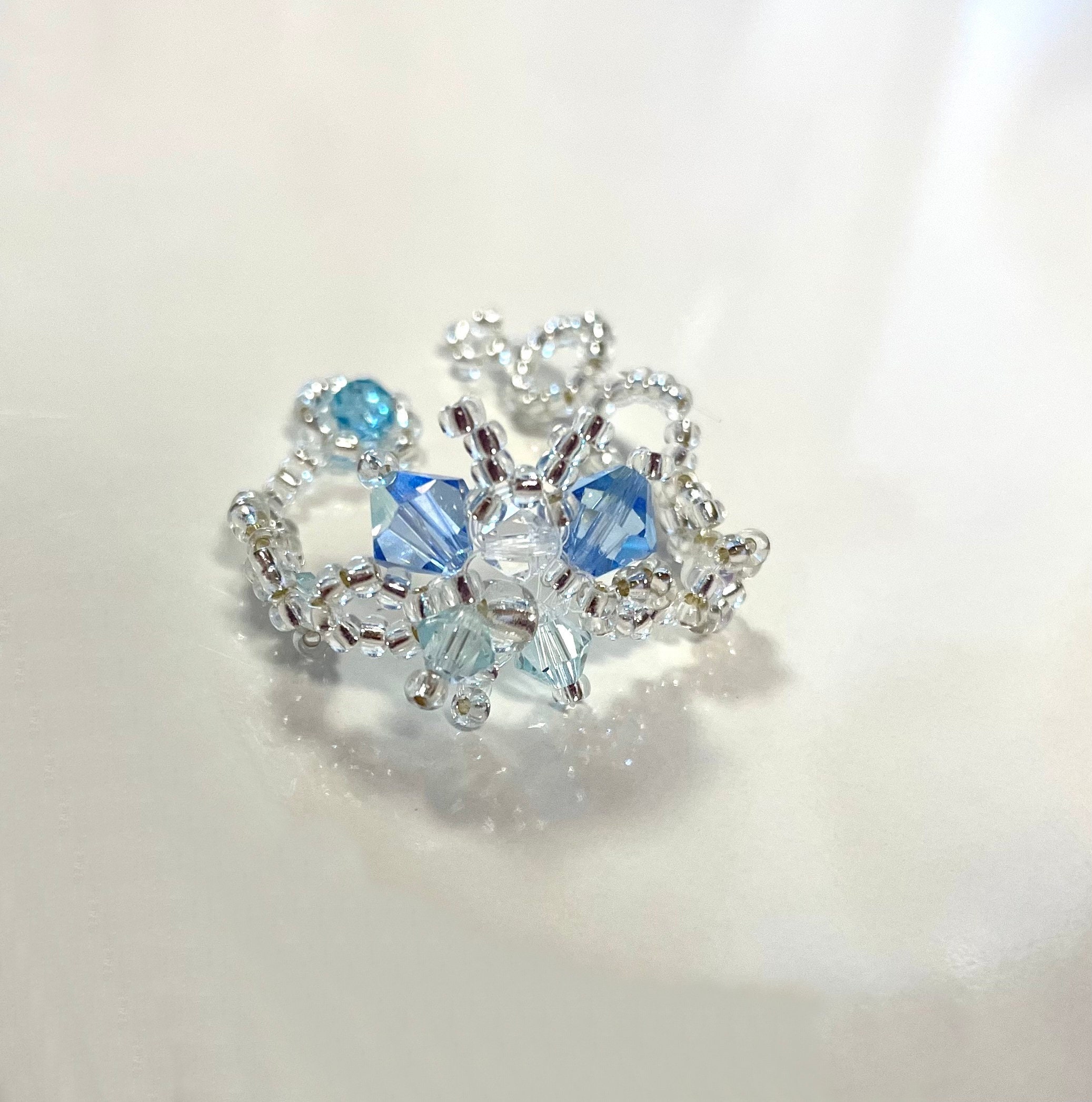 swarovski crystal butterfly ring