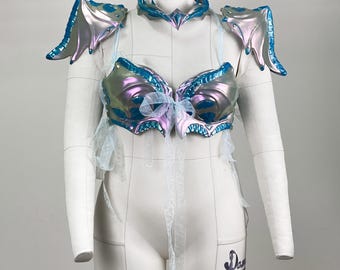 Dragon Costume Fantasy Armor Dragon Armor Renaissance Costume Blue Set - Custom Made