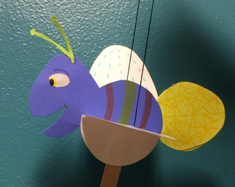 Lightning Bug Rod and String Puppet + Video Tutorial - Group/Classroom Bundle - Center for Puppetry Arts - Create-A-Puppet Workshop™