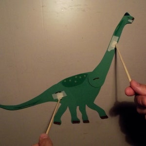 Brachiosaurus Shadow Puppet Kit Center for Puppetry Arts Create a Puppet Workshop™ image 2