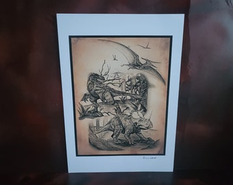 Dinosaurs and Pterosaurs - A3 Compilation poster