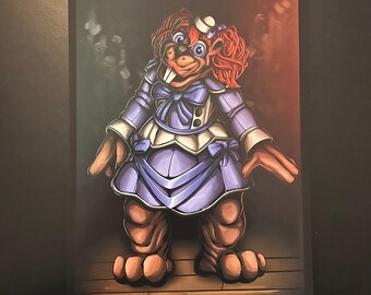 Poppy X Bucky Beaver illustration print- A4