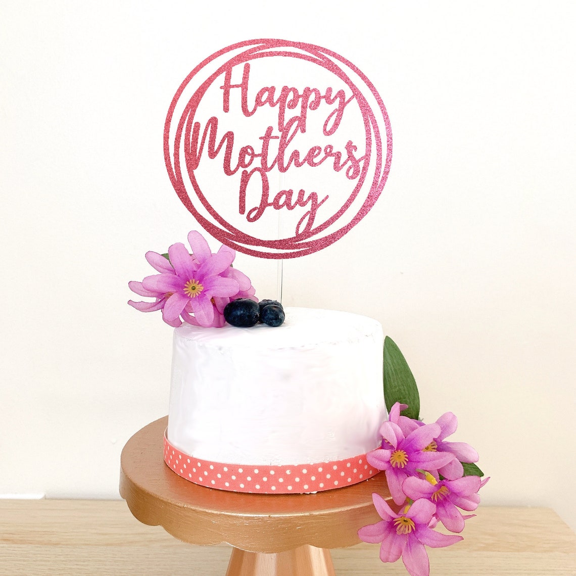 Happy Mother's Day Cake Topper Glitter Cake Topper - Etsy