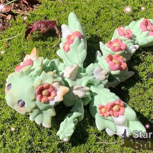 Kosha Cottage-Core Fairy Flower Daisy Dragon Customizable Articulated/Flexible Gift Toy DND