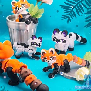Trash Panda Set – Roter Panda & Waschbär STL DATEI