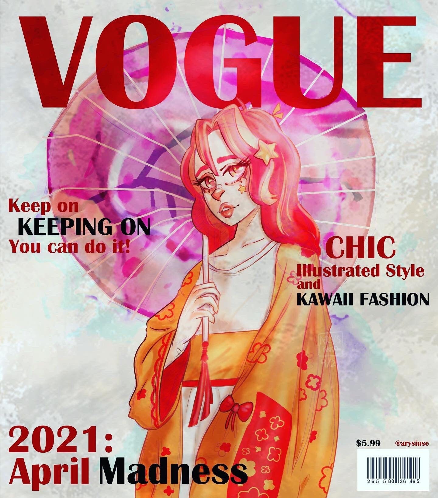 Vogue Kawaii Fashion Anime Art Bubblefree stickers Etsy