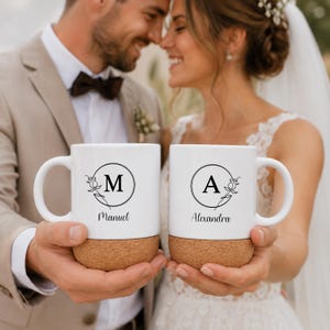 Personalisierte Tasse mit Namen und Initiale | Rose Line Art Tasse | Geschenk mit Monogramm | Geburtstagsgeschenk Frauen Männer