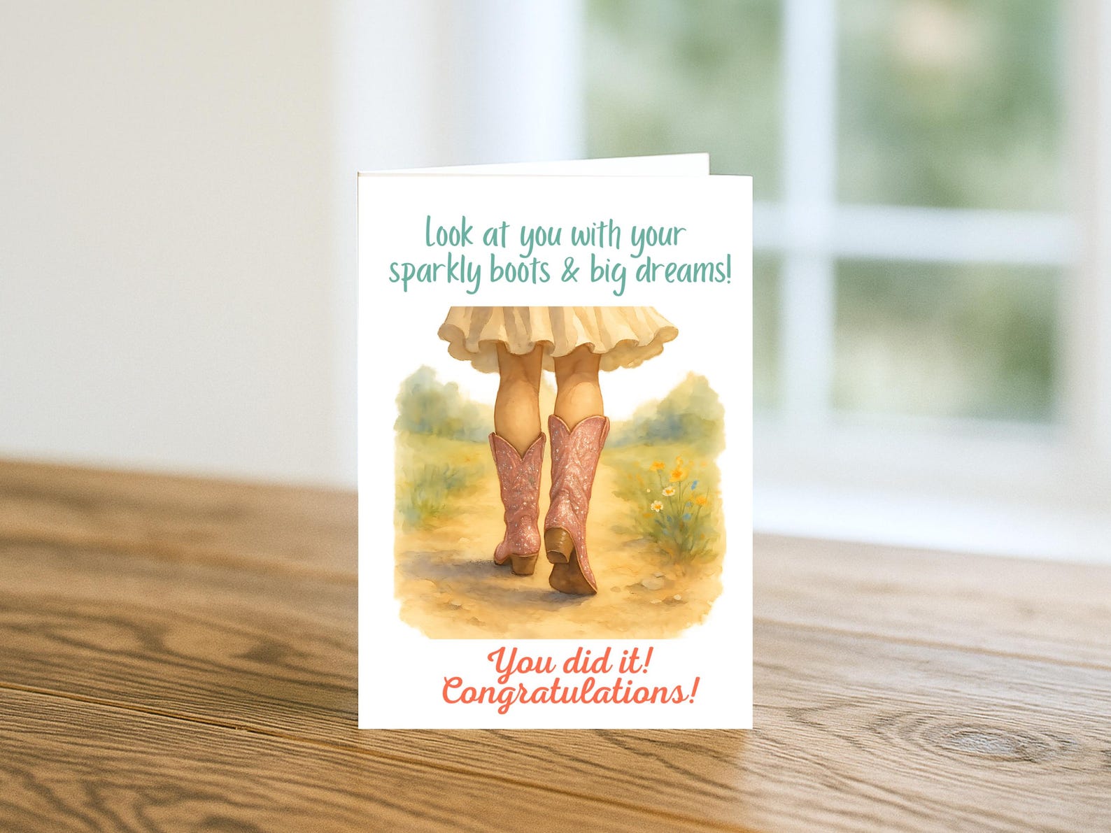 Congratulations Greeting Card - Printable 5x7 - Southern Country Charm ...